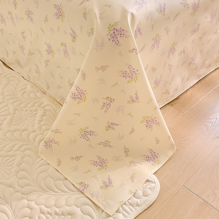 91家纺网 家纺一手货源 找家纺 DoDo 兜兜 【 可定制尺寸】2025新款全棉40支13372印花单床单 浅薇