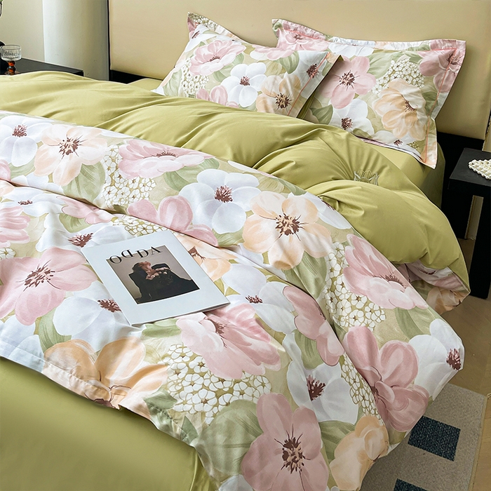 91家纺网 家纺一手货源 找家纺 帛美 2025新款13376全棉纯棉印花四件套-提供买家秀 馥雅