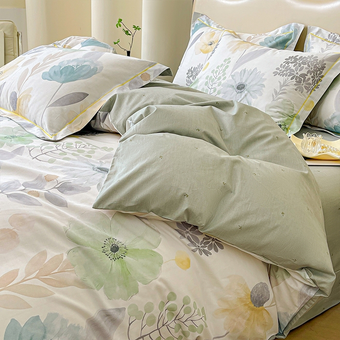 91家纺网 家纺一手货源 找家纺 帛美 2025新款13376全棉纯棉印花四件套-提供买家秀 春景