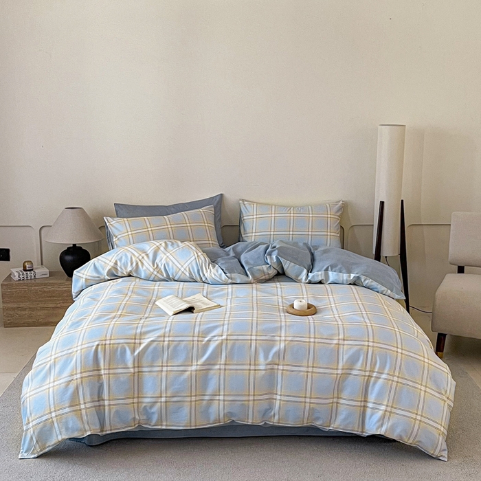 91家纺网 家纺一手货源 找家纺 涵宸家纺 2025新款全棉印花良品系列四件套 莫妮兰