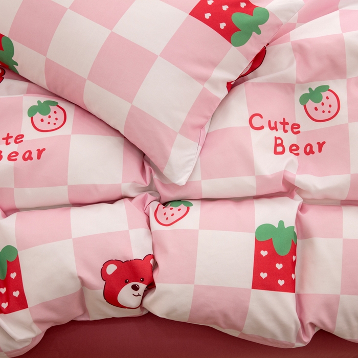 91家纺网 家纺一手货源 找家纺 乐居坊 2025新款亲肤舒适A类水洗云朵棉四件套-场景一 少女梦