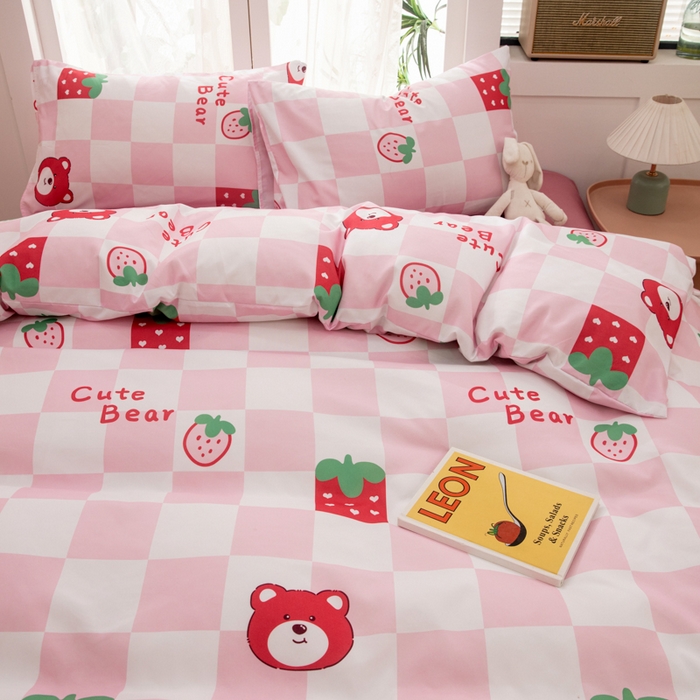 91家纺网 家纺一手货源 找家纺 乐居坊 2025新款亲肤舒适A类水洗云朵棉四件套-场景一 少女梦