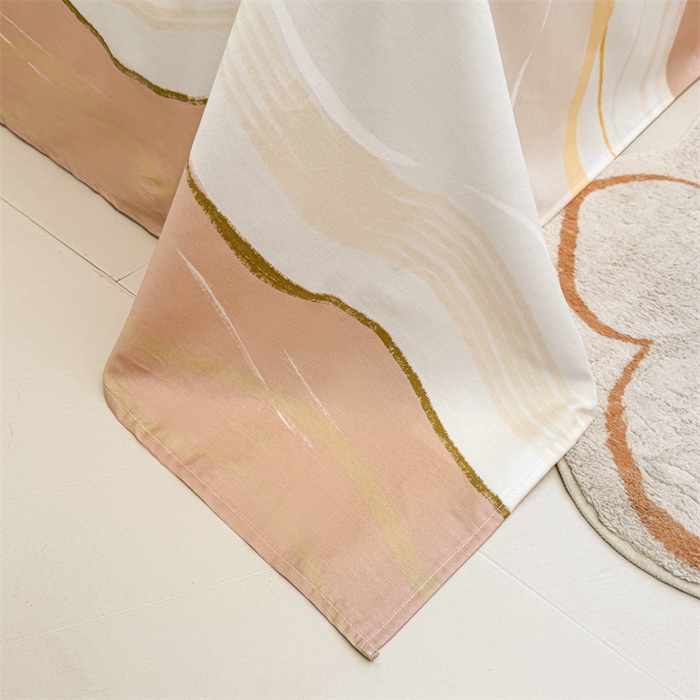 91家纺网 家纺一手货源 找家纺 雯豆2025春夏新款全棉床单三件套纯棉床罩小清新印花床单 全棉床单-浪漫约定