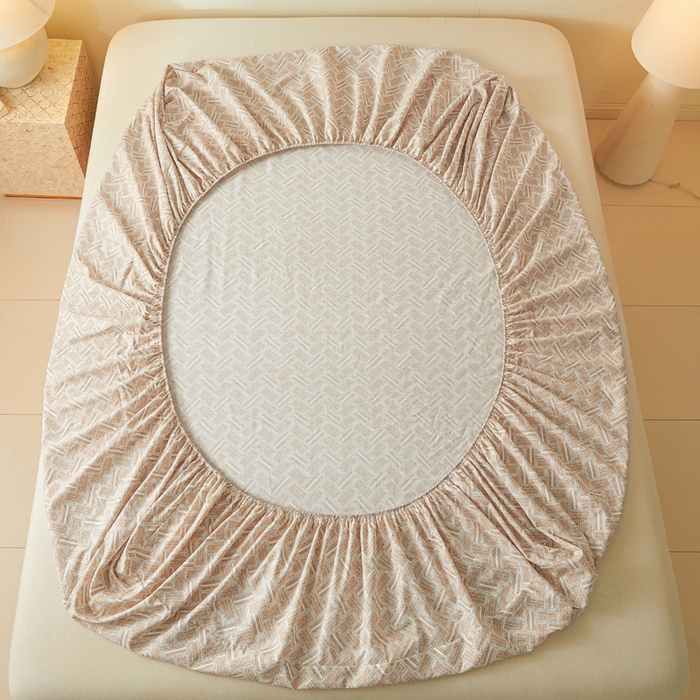 91家纺网 家纺一手货源 找家纺 涵宸家纺 2025新款全棉印花良品系列床笠 床笠-云沫