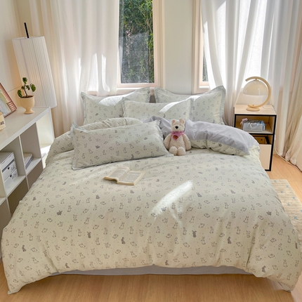 91家纺网 家纺一手货源 找家纺 （总）涵宸家纺 2025新款全棉印花四件套总花型