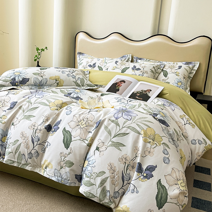 91家纺网 家纺一手货源 找家纺 帛美 2025新款13376全棉纯棉印花四件套-提供买家秀 月瑶