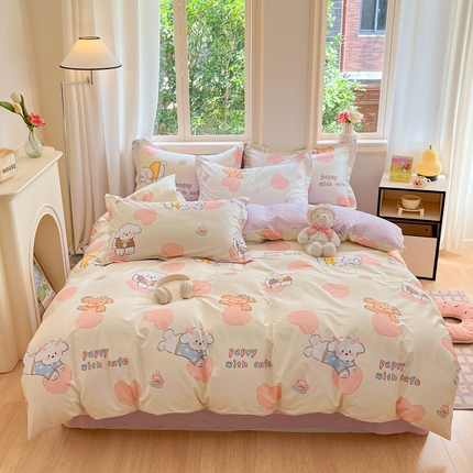 91家纺网 家纺一手货源 找家纺 （总）涵宸家纺 2025新款全棉印花四件套总花型