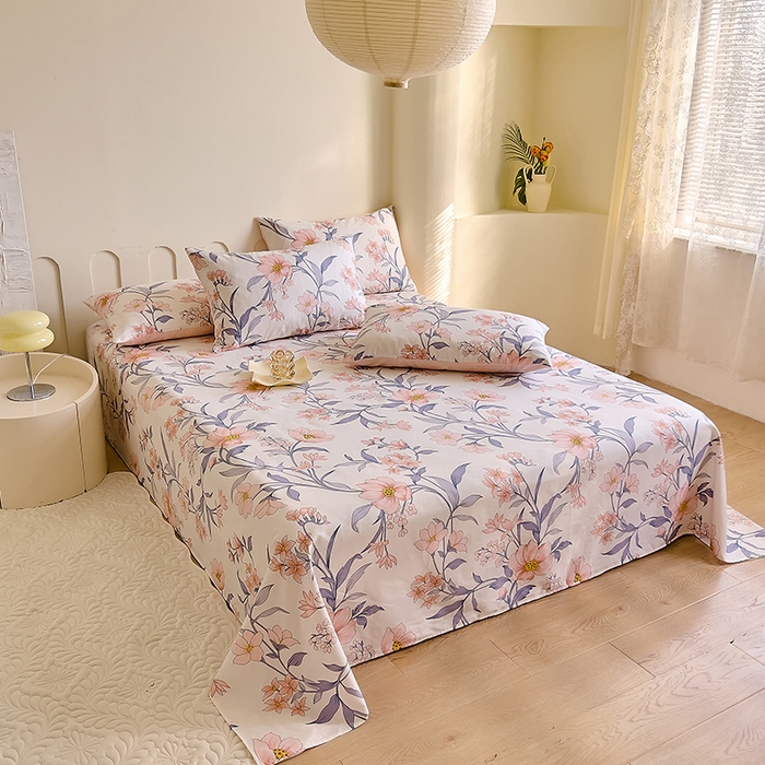 91家纺网 家纺一手货源 找家纺 DoDo 兜兜 【 可定制尺寸】2025新款全棉40支13372印花单床单 木兰