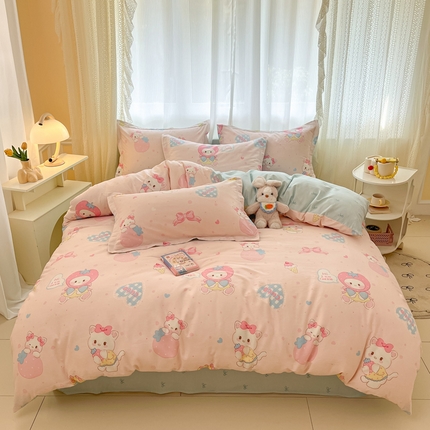 91家纺网 家纺一手货源 找家纺 （总）涵宸家纺 2025新款全棉印花四件套总花型