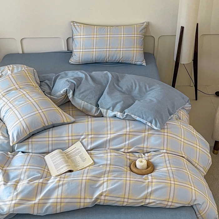 91家纺网 家纺一手货源 找家纺 涵宸家纺 2025新款全棉印花良品系列四件套 莫妮兰