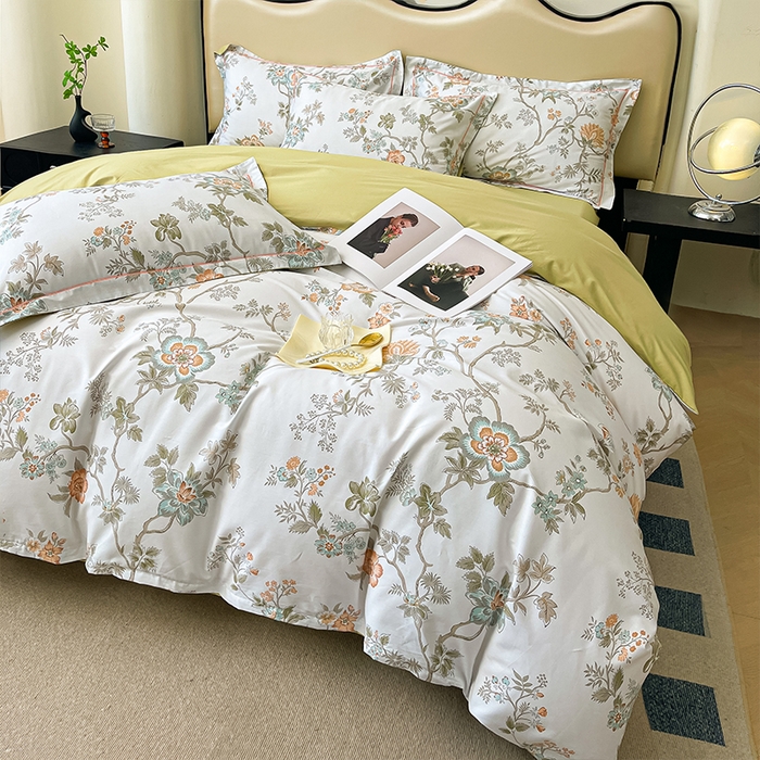 91家纺网 家纺一手货源 找家纺 帛美 2025新款13376全棉纯棉印花四件套-提供买家秀 软玉