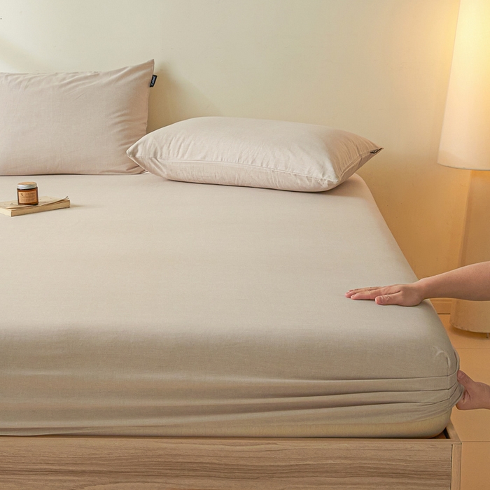 91家纺网 家纺一手货源 找家纺 涵宸家纺 2025新款全棉印花良品系列床笠 床笠-云纹-其