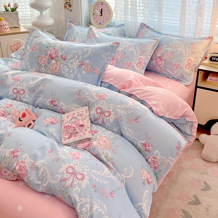 91家纺网 家纺一手货源 找家纺 世爵 2025新款磨毛印花单被套 宝藏花园