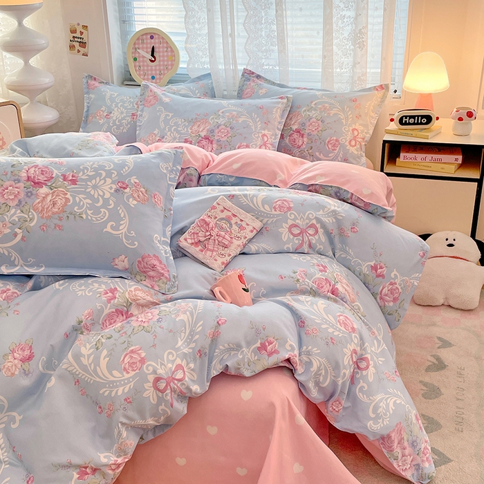 91家纺网 家纺一手货源 找家纺 世爵 2025新款磨毛印花单被套 宝藏花园