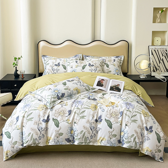 91家纺网 家纺一手货源 找家纺 帛美 2025新款13376全棉纯棉印花四件套-提供买家秀 月瑶