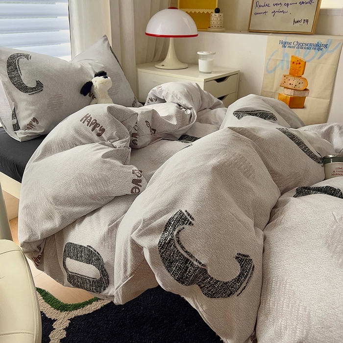 91家纺网 家纺一手货源 找家纺 阿曼达 2025新款印花水洗m学生床单人四件套 卡特