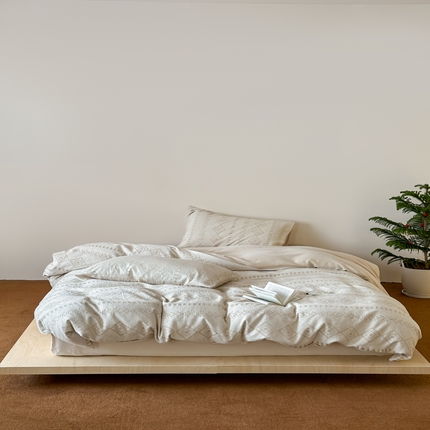 简家居 2025新款60支色织空气棉四件套-夏夜星河 夏夜星河-麻本