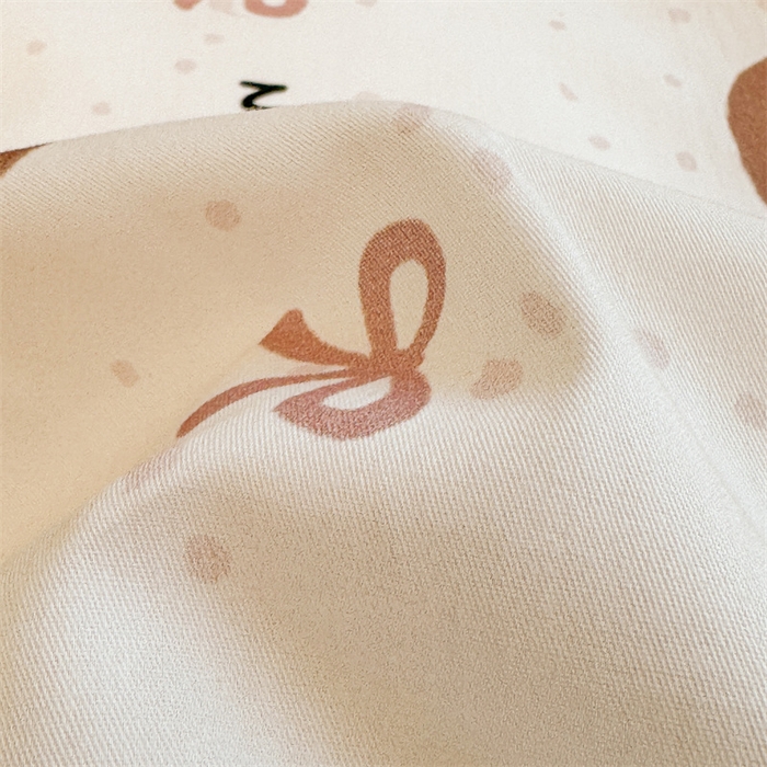 91家纺网 家纺一手货源 找家纺 雯豆2025春夏新款全棉床单三件套纯棉床罩小清新印花床单 全棉床单-精灵兔