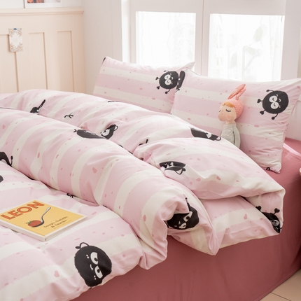 91家纺网 家纺一手货源 找家纺 （总）乐居坊 2025新款亲肤舒适A类水洗云朵棉四件套-场景一