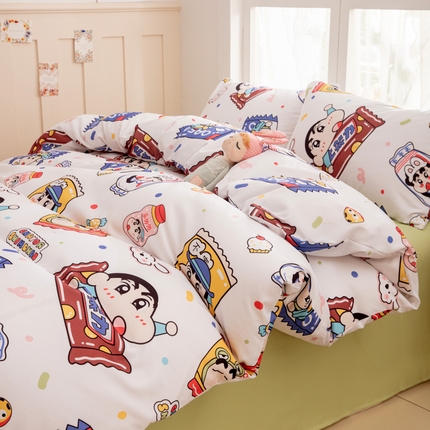 91家纺网 家纺一手货源 找家纺 （总）乐居坊 2025新款亲肤舒适A类水洗云朵棉四件套-场景一