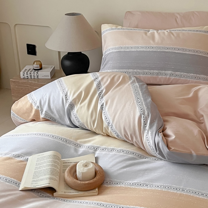 91家纺网 家纺一手货源 找家纺 涵宸家纺 2025新款全棉印花良品系列四件套 卡曼