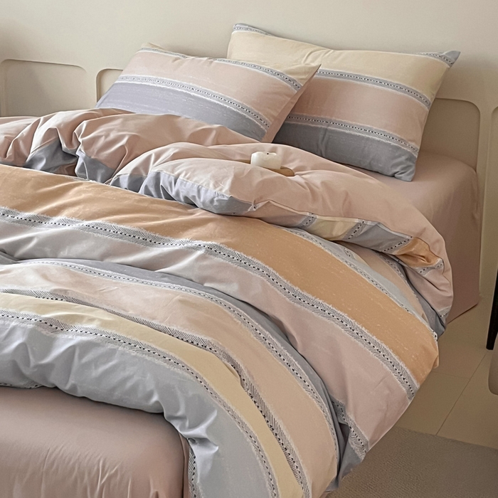 91家纺网 家纺一手货源 找家纺 涵宸家纺 2025新款全棉印花良品系列四件套 卡曼