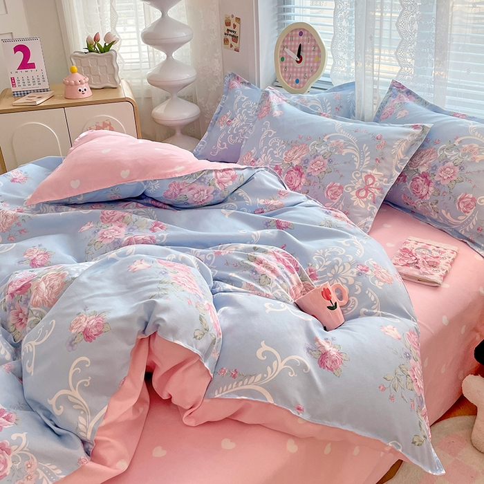 91家纺网 家纺一手货源 找家纺 世爵 2025新款磨毛印花单被套 宝藏花园