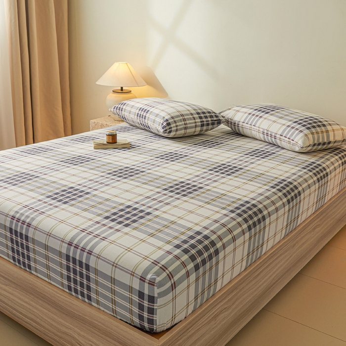 91家纺网 家纺一手货源 找家纺 涵宸家纺 2025新款全棉印花良品系列床笠 床笠-琥珀