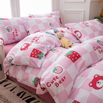 乐居坊 2025新款亲肤舒适A类水洗云朵棉四件套-场景二 少女梦