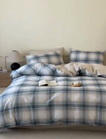 91家纺网 家纺一手货源 找家纺 涵宸家纺 2025新款全棉印花良品系列四件套 英伦格