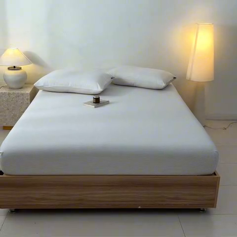 91家纺网 家纺一手货源 找家纺 涵宸家纺 2025新款全棉印花良品系列床笠 床笠-半夏-其