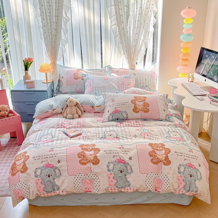 91家纺网 家纺一手货源 找家纺 （总）涵宸家纺 2025新款全棉印花四件套总花型