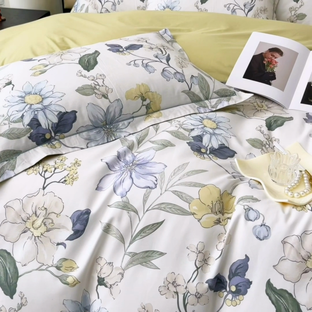 91家纺网 家纺一手货源 找家纺 帛美 2025新款13376全棉纯棉印花四件套-提供买家秀 月瑶