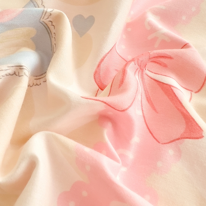 91家纺网 家纺一手货源 找家纺 DoDo 兜兜 【 可定制尺寸】2025新款全棉40支13372印花单床笠 粉色佳人