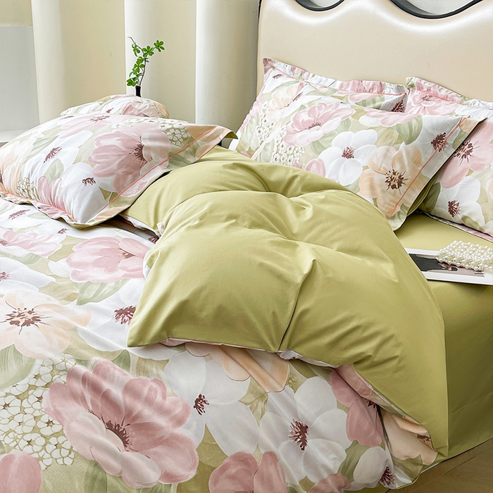 91家纺网 家纺一手货源 找家纺 帛美 2025新款13376全棉纯棉印花四件套-提供买家秀 馥雅