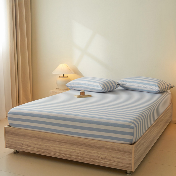 91家纺网 家纺一手货源 找家纺 涵宸家纺 2025新款全棉印花良品系列床笠 床笠-多哈-兰