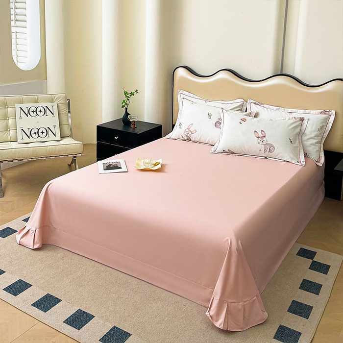 91家纺网 家纺一手货源 找家纺 帛美 2025新款13376全棉纯棉印花四件套-提供买家秀 小萌兔