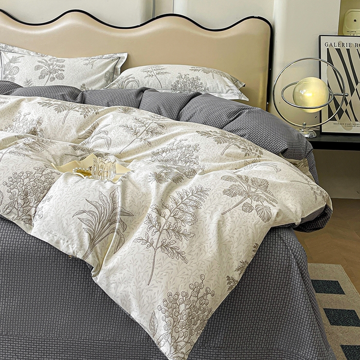 91家纺网 家纺一手货源 找家纺 帛美 2025新款13376全棉纯棉印花四件套-提供买家秀 林间