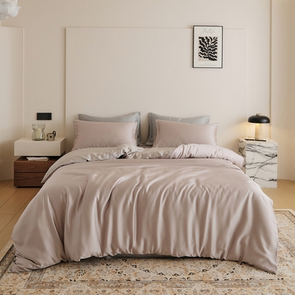 EH家居 2025新款天丝纯色四件套系列 洋气裸粉
