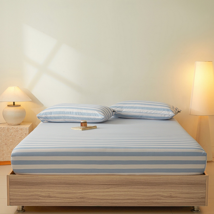 91家纺网 家纺一手货源 找家纺 涵宸家纺 2025新款全棉印花良品系列床笠 床笠-多哈-兰