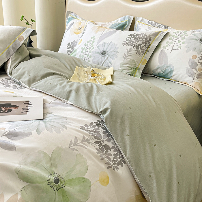 91家纺网 家纺一手货源 找家纺 帛美 2025新款13376全棉纯棉印花四件套-提供买家秀 春景