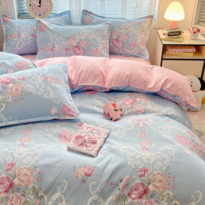 91家纺网 家纺一手货源 找家纺 世爵 2025新款磨毛印花单被套 宝藏花园