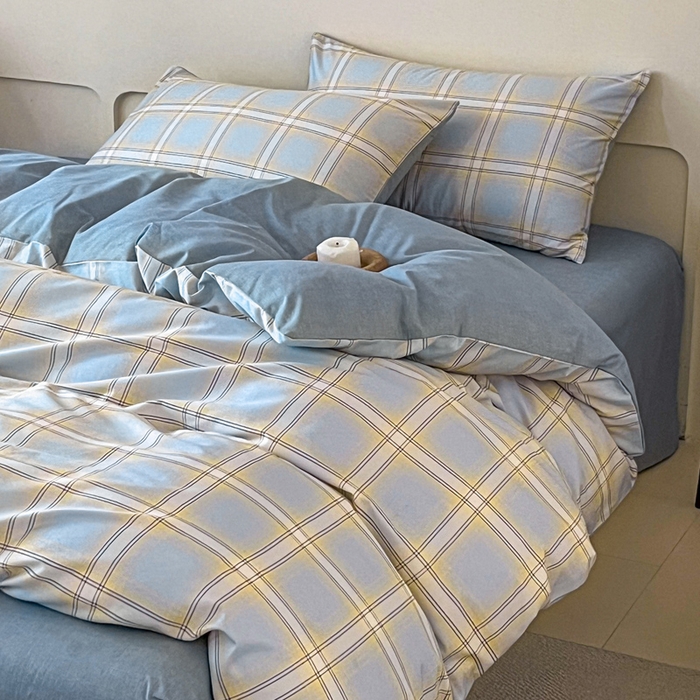 91家纺网 家纺一手货源 找家纺 涵宸家纺 2025新款全棉印花良品系列四件套 莫妮兰