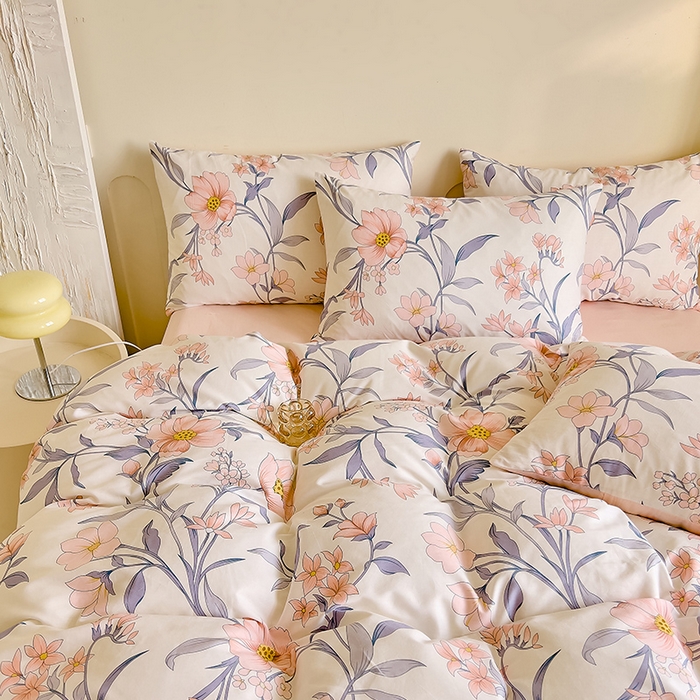 91家纺网 家纺一手货源 找家纺 DoDo 兜兜 【 可定制尺寸】2025新款全棉40支13372印花四件套 木兰