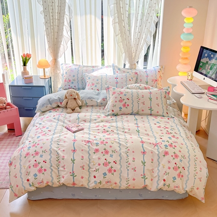 91家纺网 家纺一手货源 找家纺 （总）涵宸家纺 2025新款全棉印花四件套总花型