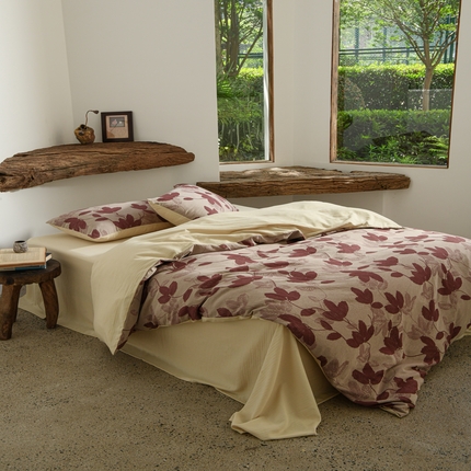 （总）简家居 2025新款60支色织空气棉四件套-东方侘寂