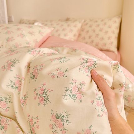 91家纺网 家纺一手货源 找家纺 DoDo 兜兜 【 可定制尺寸】2025新款全棉40支13372印花四件套 唯美