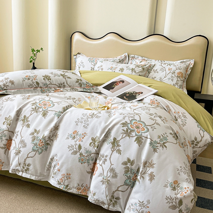 91家纺网 家纺一手货源 找家纺 帛美 2025新款13376全棉纯棉印花四件套-提供买家秀 软玉