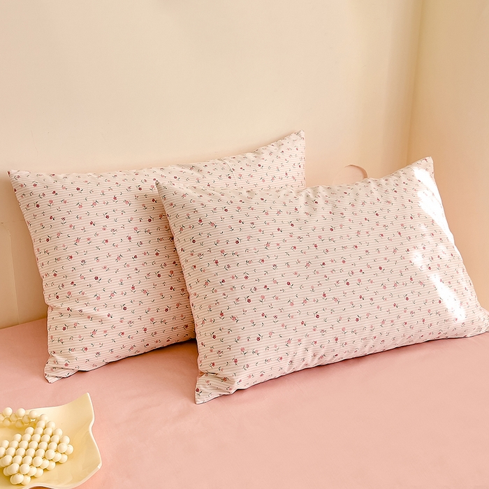 91家纺网 家纺一手货源 找家纺 DoDo 兜兜 【 可定制尺寸】2025新款全棉40支13372印花单床单 红粉