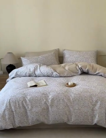 91家纺网 家纺一手货源 找家纺 涵宸家纺 2025新款全棉印花良品系列四件套 星季